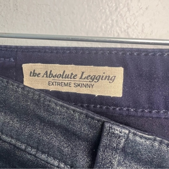 AG Womens Absolute Legging Skinny Jeans Coated Black Sz 29 Low Rise Retro 90s - Picture 6 of 12